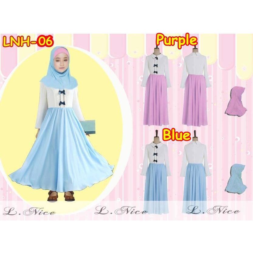 BAJU MUSLIM GAMIS ANAK / LNH-06