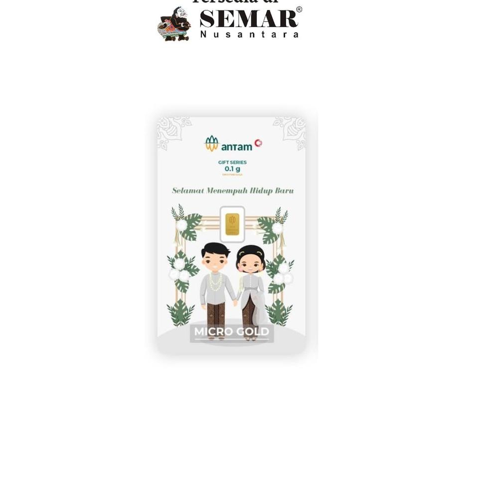 (LANGSUNG ORDER) Logam Mulia Antam Micro Happy Wedding Gold Emas Batangan Semar Nusantara