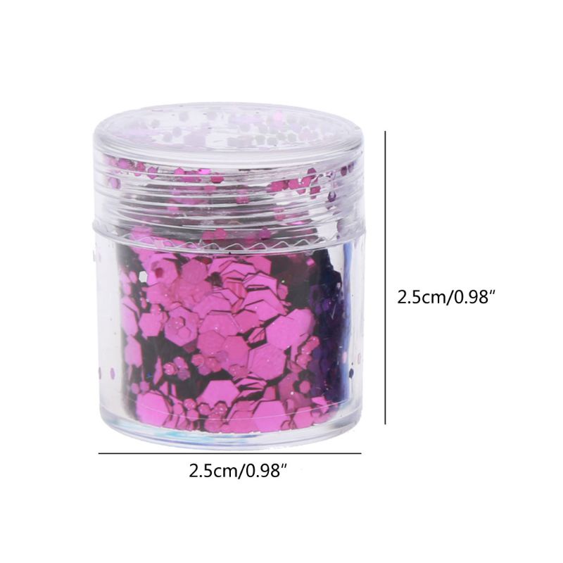 SIY  12 Colors Mixed Holographic Makeup Chunky Glitters Face Body Eye Hair Nail Epoxy Resin Festival Chunky Hexagons Sequins