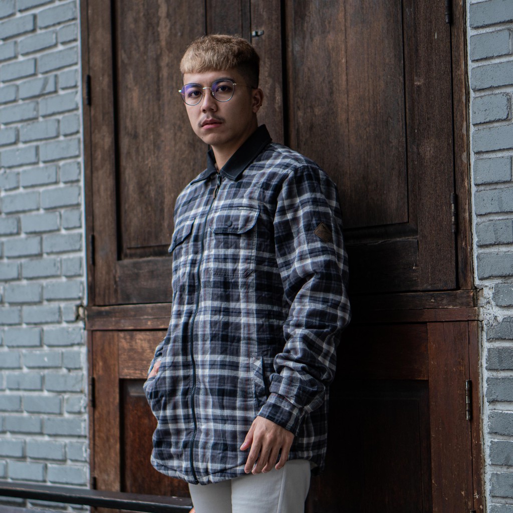 kemeja flanel import eddie bauer sherpa insulated - kemeja flanel eddie bauer insulated