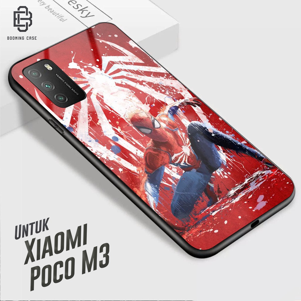 Case POCO M3 Hardcase 2D Glossy Casing Motif spiderman