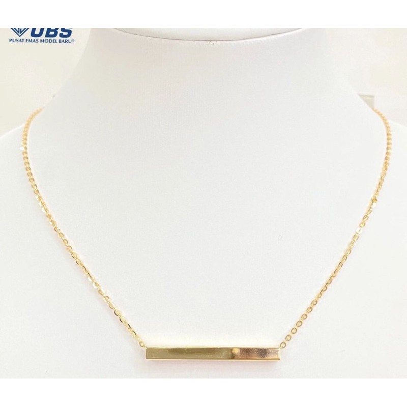 Kalung UBS lettera kadar 375 emas asli