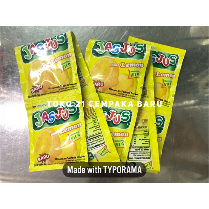 

JasJus LEMON 1 RENCENG isi 10 SACHET | Minuman Serbuk Jas Jus Promo