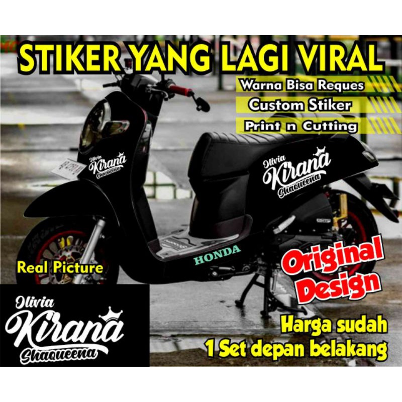 STIKER SCOOPY BISA REQUEST NAMA