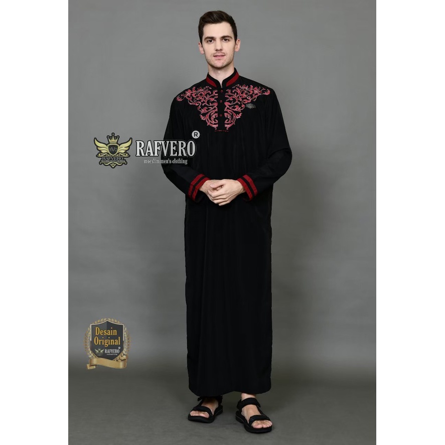 JUBAH PRIA DEWASA BORDIR ALFATAH GRATIS PECI DAN TASBIH  Original RAFVERO - JUBAH PRIA DEWASA - KOKO