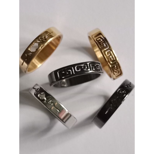 CINCIN COUPLE TITANIUM MOTIF UKIRAN SILVER