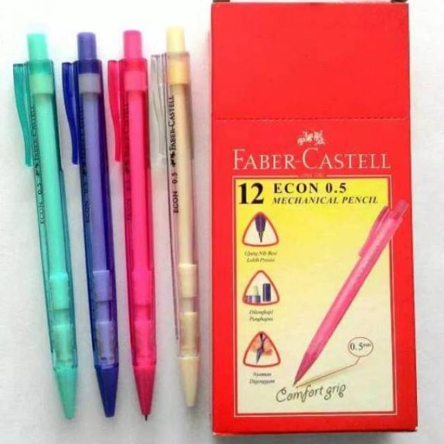 PENSIL MEKANIK FABER CASTELL ECON & REFILL PENSIL MEKANIK FABER CASTELL // UKURAN ISI 0.5 , 0.7