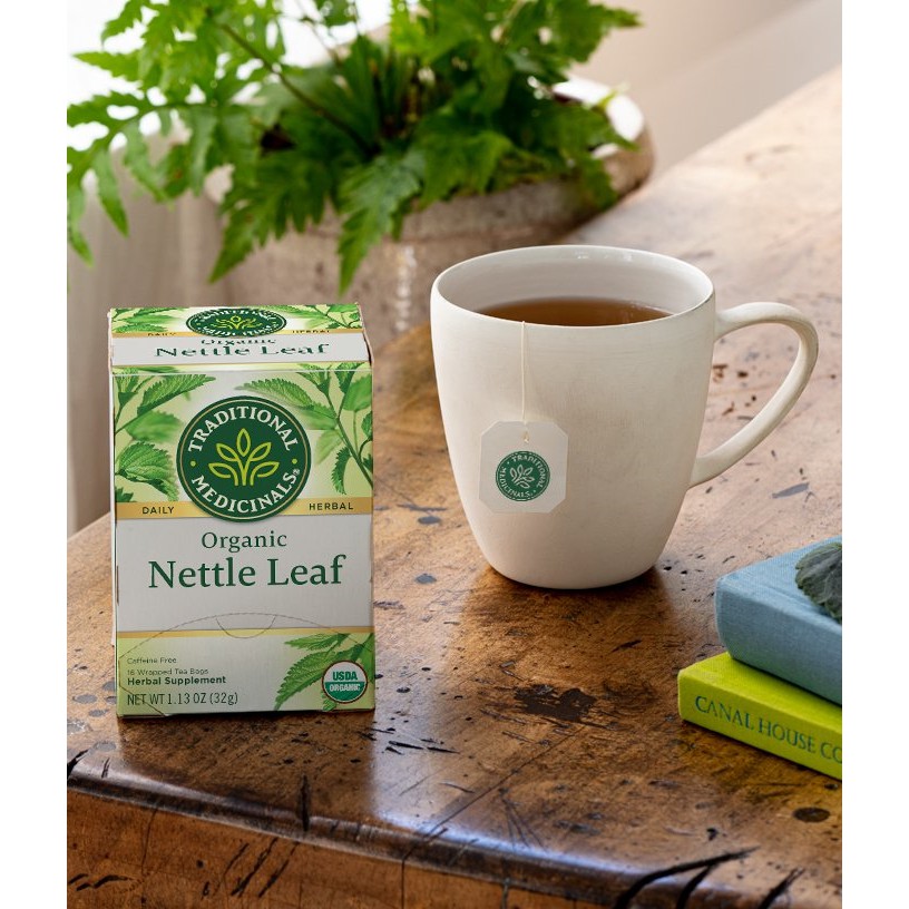 

Traditional Medicinals, Herbal Teas, Organic Nettle Leaf Herbal Tea, Naturally Caffeine Free, 16 Wra