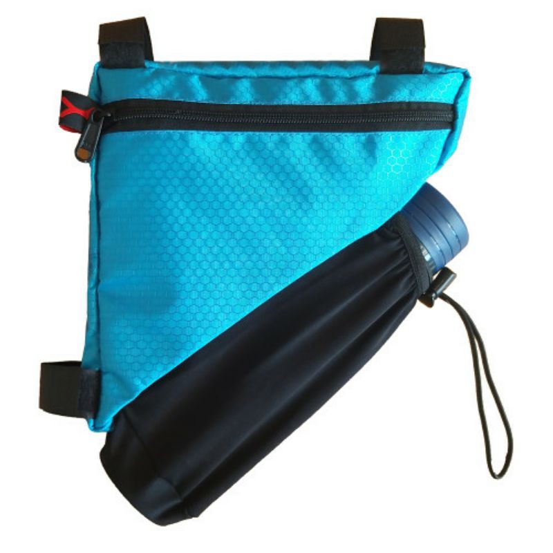 FAB-004TK Tas sepeda tahan air dengan bottle pouch Flexzone biru