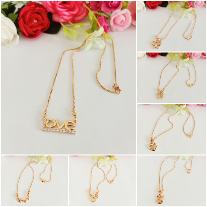 Sale promo kalung titanium anti karat lapis emas/kalung aksesoris/kalung fashion/kalung perhiasan wanita