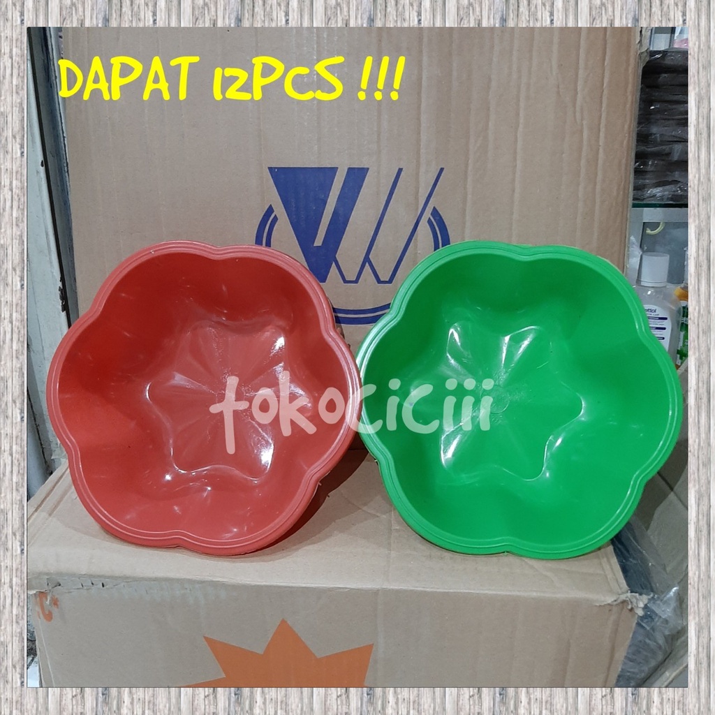 Isi 12 PCS Waskom mawar 12 /Waskom Plastik/Waskom berkatan /Baskom Hajatan/Baskom