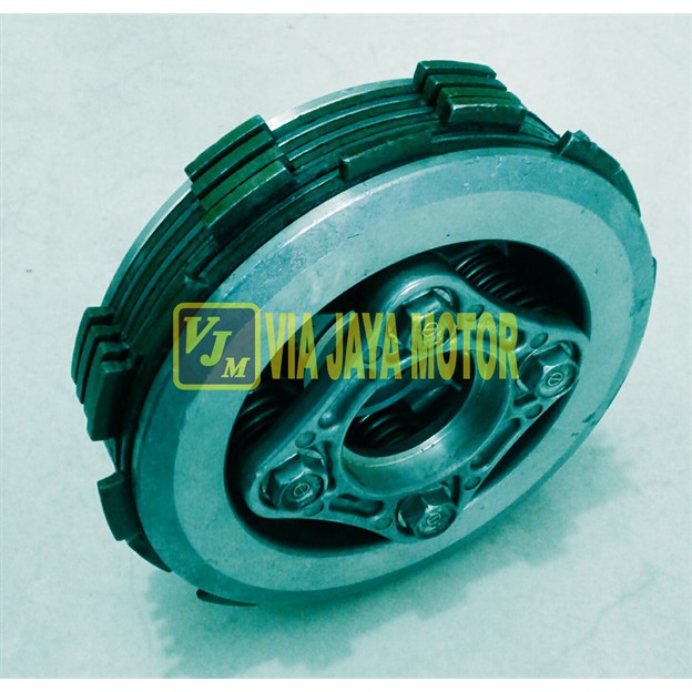 VJM RUMAH PLAT KAMPAS KOPLING KAKI 4 LAWAN PLAT KOPLING PER SET ASSY KOMPLIT TIGER LAMA TIGER 2000
