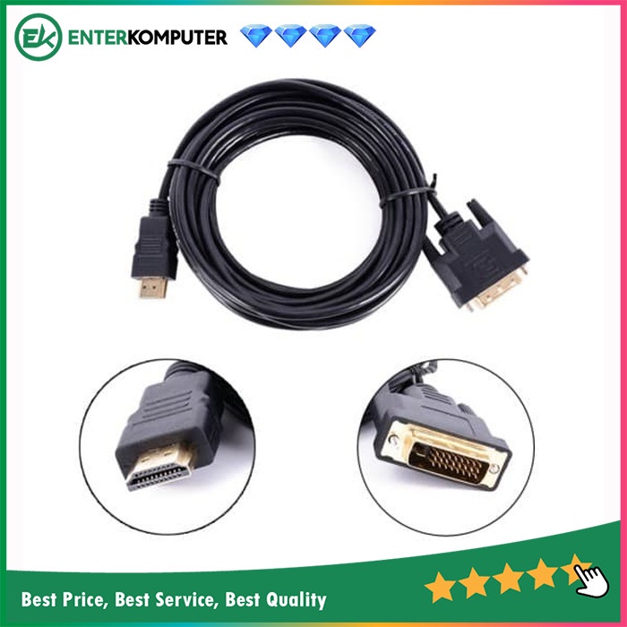 Accessories Kabel DVI-D Dual Link To HDMI 1.8 Meter - Merk MINO