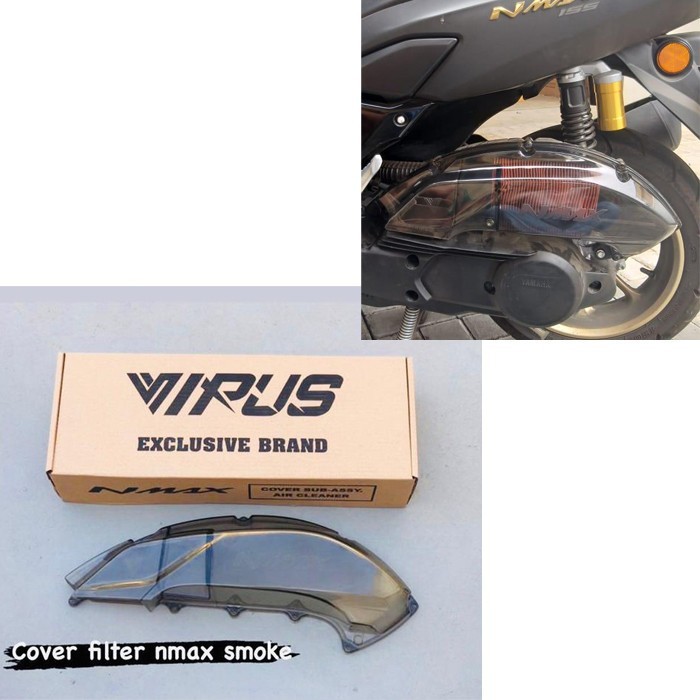 Tutup Cover Tameng Hawa Aksesoris Variasi Yamaha New Nmax 2020 2021 Transparan Smoke VIRUS Tebal