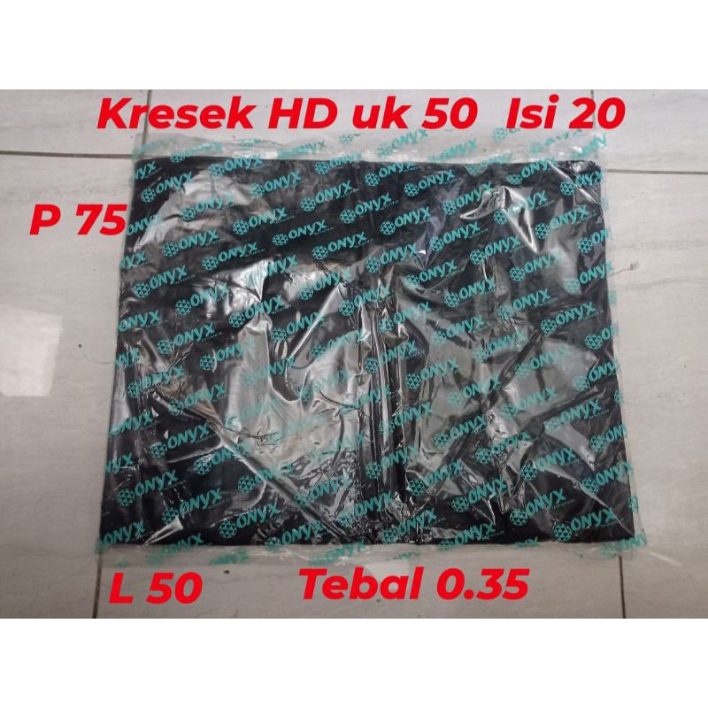 Kresek Jumbo isi 20 HD Hitam ukuran 50 Tebal Merah Putih