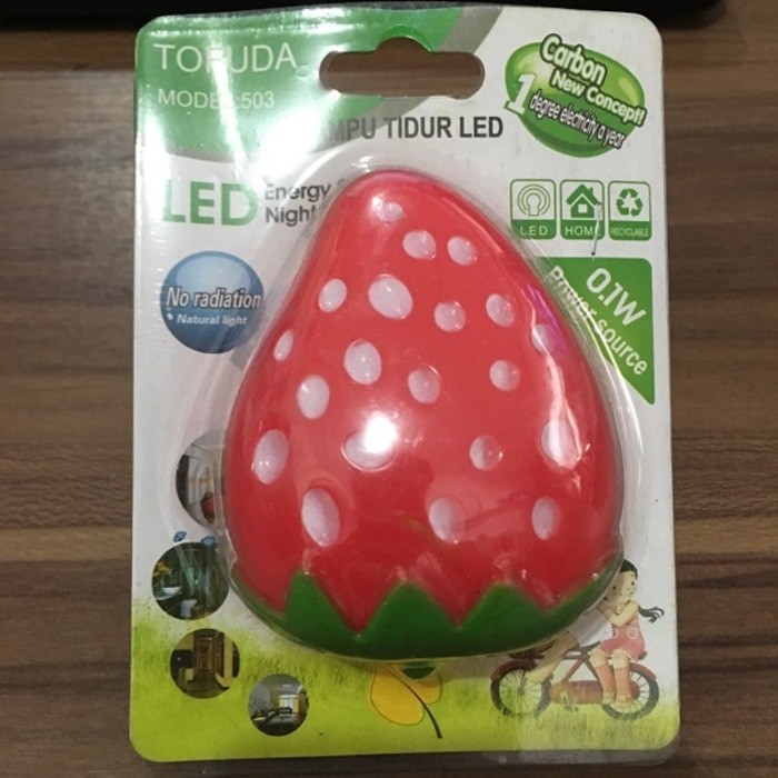 Lampu Tidur LED Hemat Energi 0.1W Hello Kitty Pink Biru Hijau Tofuda