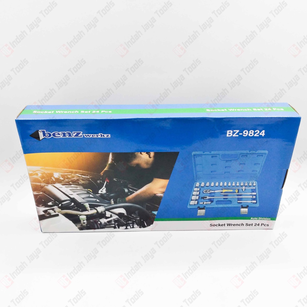 BENZ BZ-9824 Kunci Sok Set 24 Pcs 1/2 inch - Socket Sock Mata Sok Set
