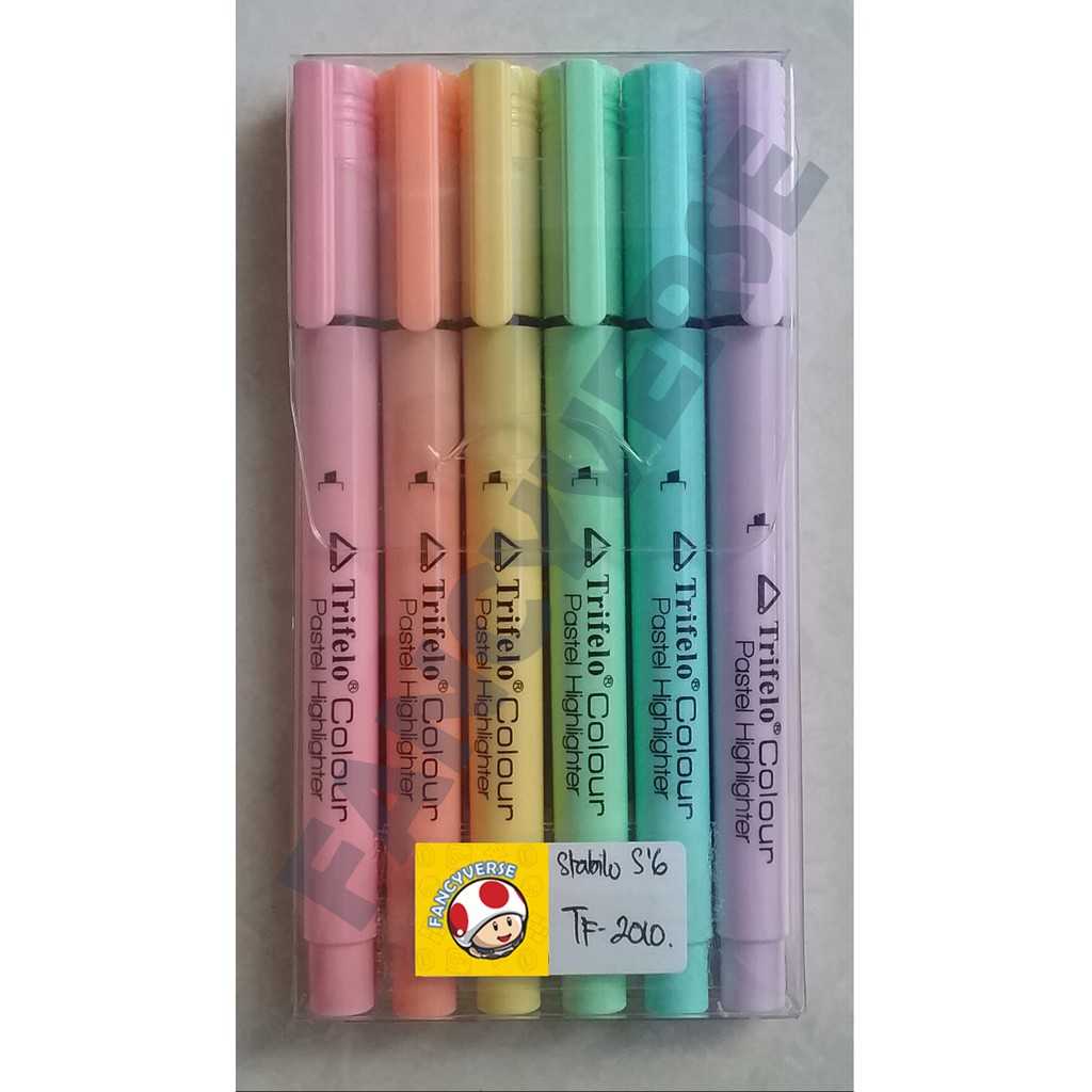 

Stabilo 6 Warna Pastel (TF-2010) / 1 Set isi 6 Pcs / Highlighter