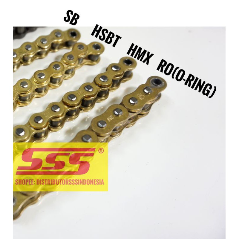 Rantai SSS Rantai Motor SSS Gold 428,415 -130,140 SB,HSB,HSBT Original