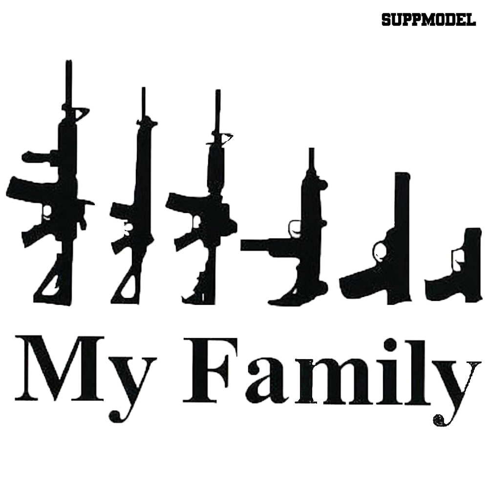 Sticker Decal Reflektor Dekorasi Bodykaca Jendela Mobil Motif Gambar Senapantulisan My Family