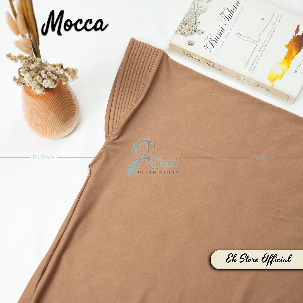 JILBAB BERGO HAMIDAH SPANDEX JERSEY PREMIUM | HIJAB SPORT I JILBAB SPORT I KERUDUNG BERGO I JILBAB INSTAN-Mocca