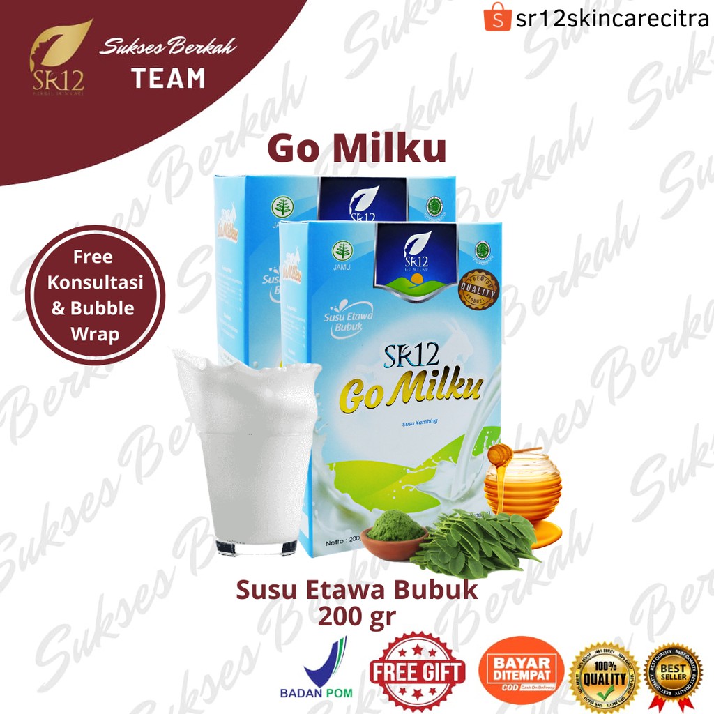 

SR12 GOMILKU 200 GRAM / SUSU KAMBING ETAWA PREMIUM SUSU BUBUK PLUS MADU DAUN KELOR IKAN GABUS BPOM