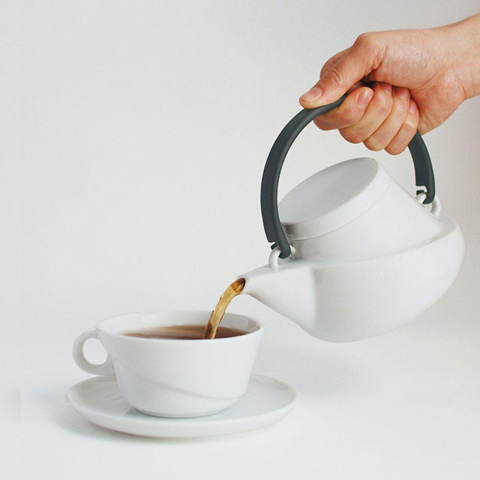 Kinto - Ridge Cup and Saucer White (27443) - Alat Seduh Kopi Manual-1