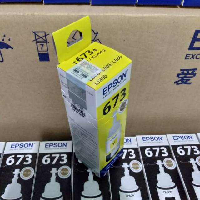 Tinta Epson 673 Full Set(6 warna) Original 70ml Series L800 L805 L850 L1800