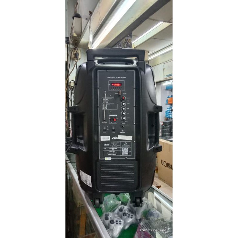 Jual speaker 15 inch speaker karaoke dat bonus mic