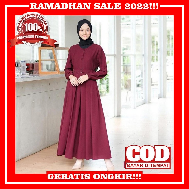 Zoya Gown - Gaun Pesta Muslim Satin Dress Party Mewah Elegant Mengkilap Mermaid Dress Classy Big Siz