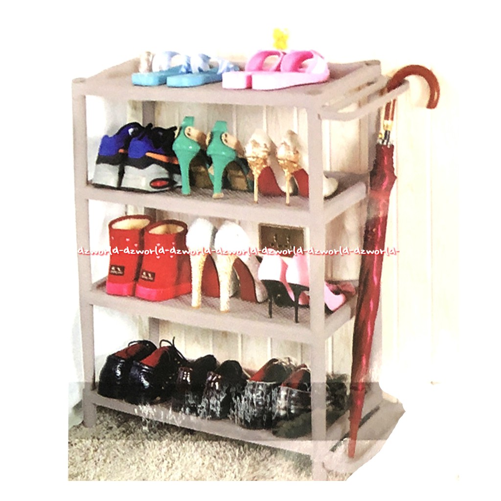 Krishome Shoe Rack With Umbrella Stand 4tingkat Rak Sepatu Plastik