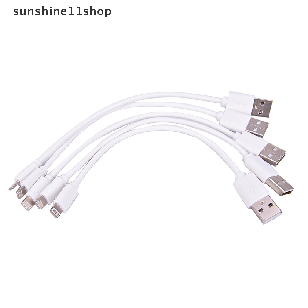 Sho Kabel Charger Lightning Mini Pendek 22cm 8 Pin USB Untuk iPhone 5s 5c 6 6s SE 7 Plus