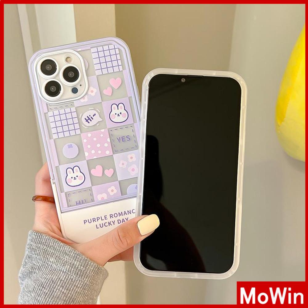 iPhone Case Acrylic Invisible Folding Stand Silicone Soft Case Airbag Shockproof Camera Cover Bear Cute Cartoon Compatible For iPhone 11 Pro Max 13 Pro Max 12 Pro Max 7Plus XS Max