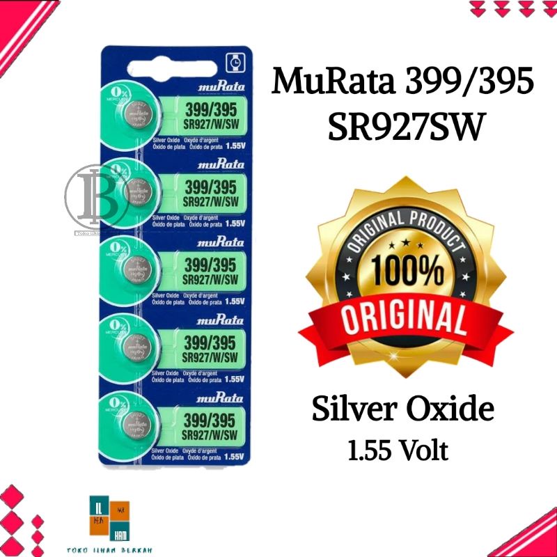 BATERAI MURATA SR927SW 395 399 ORIGINAL SILVER OXIDE 1.55V / BATRAI BATTERY MURATA 927 / AG7 / 926