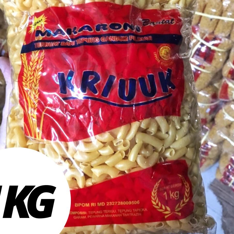 

U7Y✽ MAKARONI BANTET MURAH / MAKRONI MURAH / MAKARONI MENTAH / MAKRONI BANTAT KUNING KRIUK 1 KG Oke