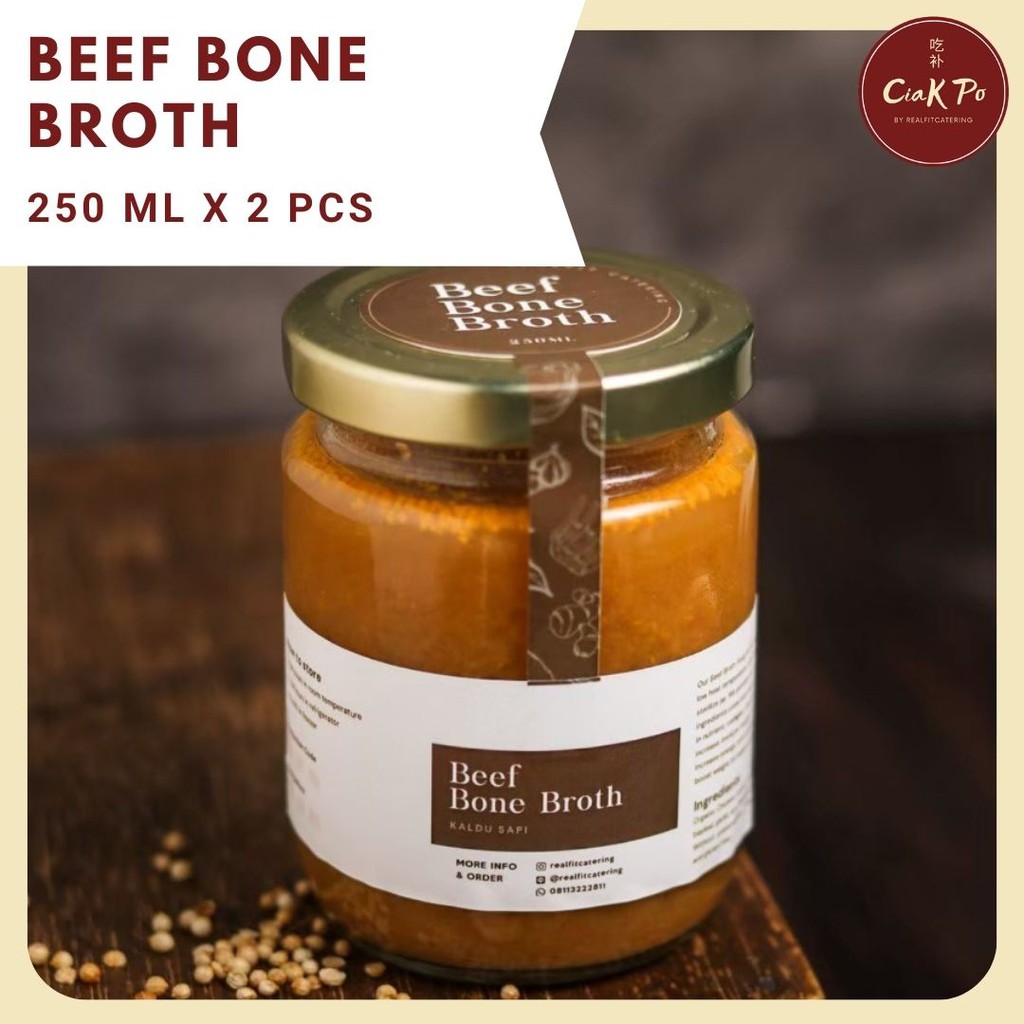 

Organic Beef Bone Broth 250mlx2pcs Realfitcatering