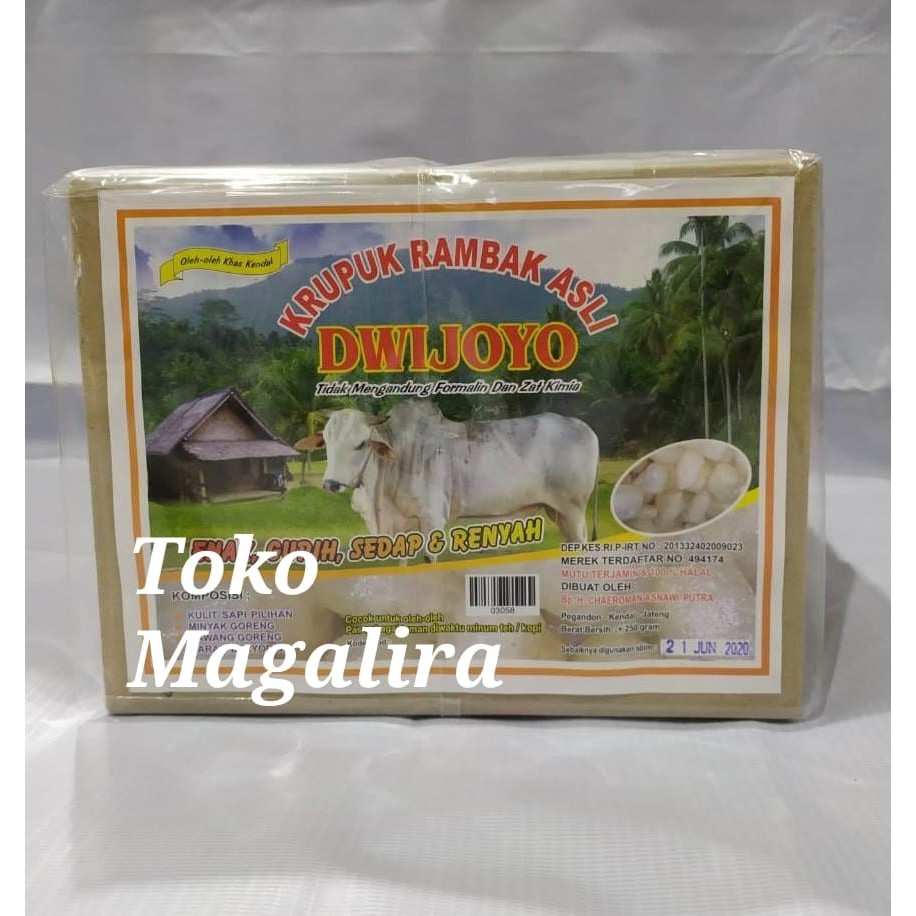 

Kerupuk Rambak Sapi Matang Khas Kota Kendal Dwijoyo 250 Gram