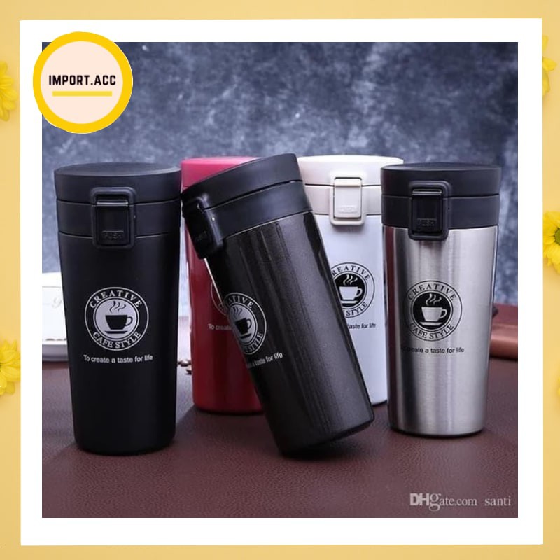 Termos Kopi Travel Mug Coffe Cup Stainless 380ml untuk Hot &amp; Cool [IMPORT]