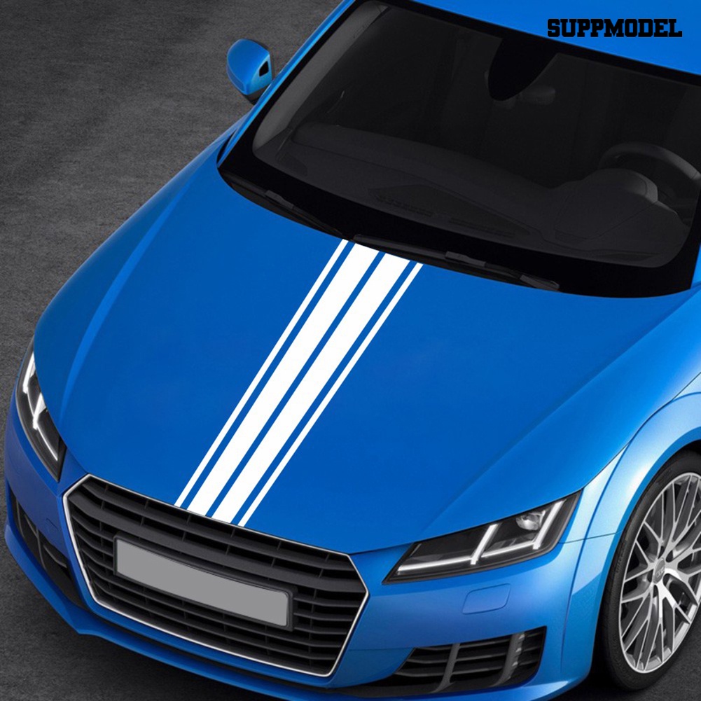 D-1040 Stiker Emblem Strip Untuk Dekorasi Kap Mesin Mobil