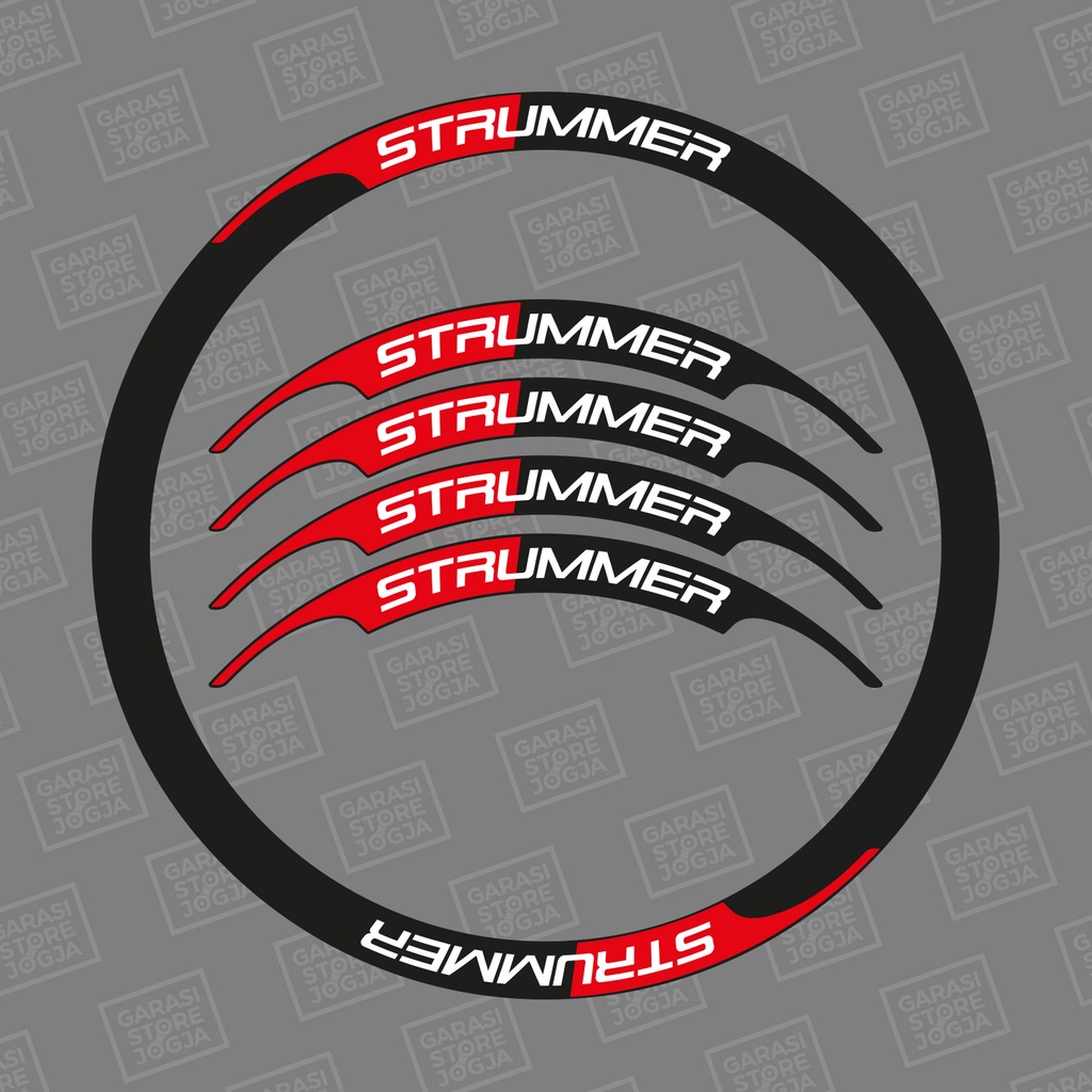 Decal Stiker Rims Strummer lebar 25 mm