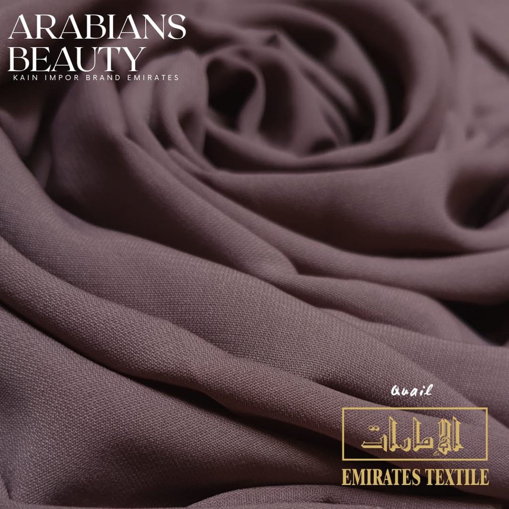 Kain impor emirates textile warna quail emboss arabians beauty