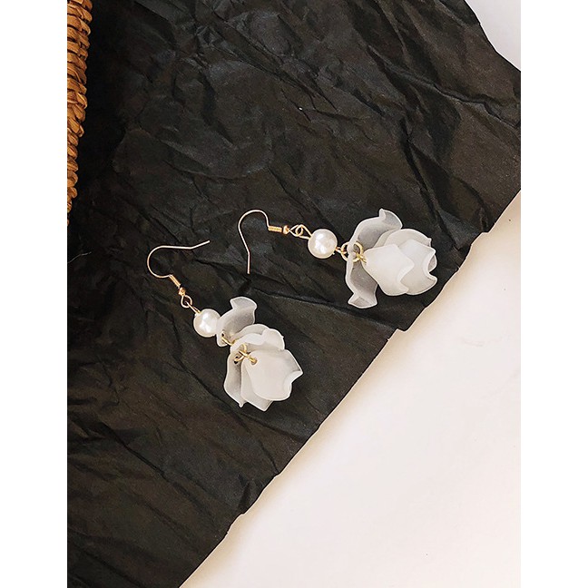 LRC Anting Gantung Fashion Multi-layer Petal Earrings F6538X