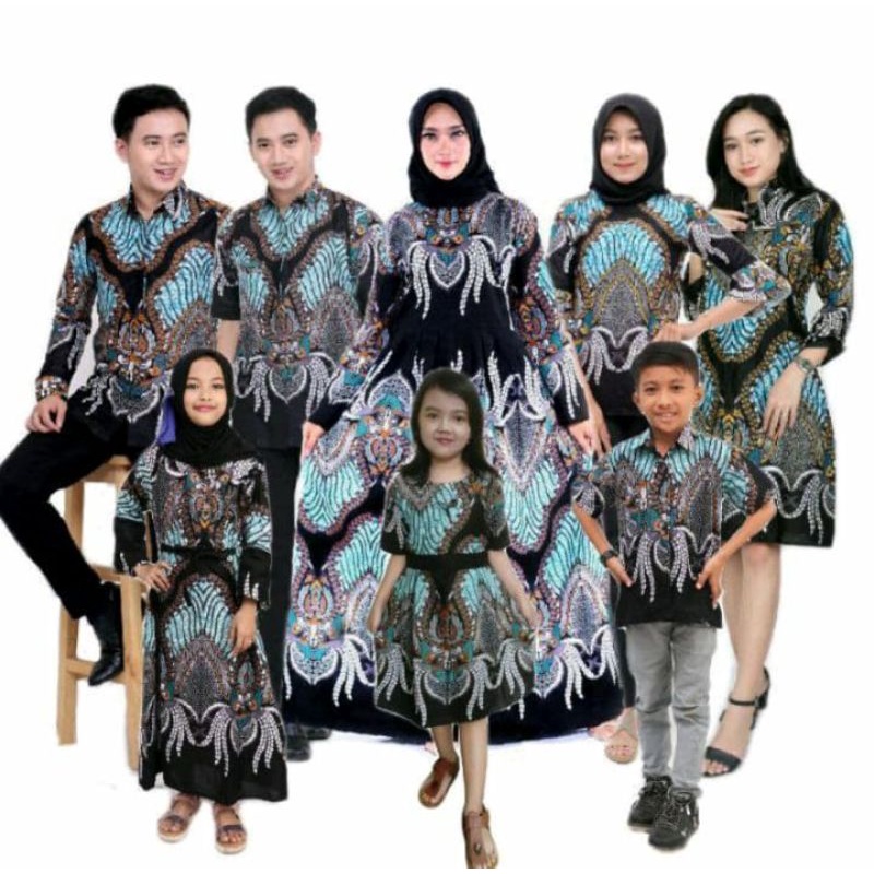BATIK COUPLE KELUARGA baju seragam kantor batik kondangan motif madu hijau