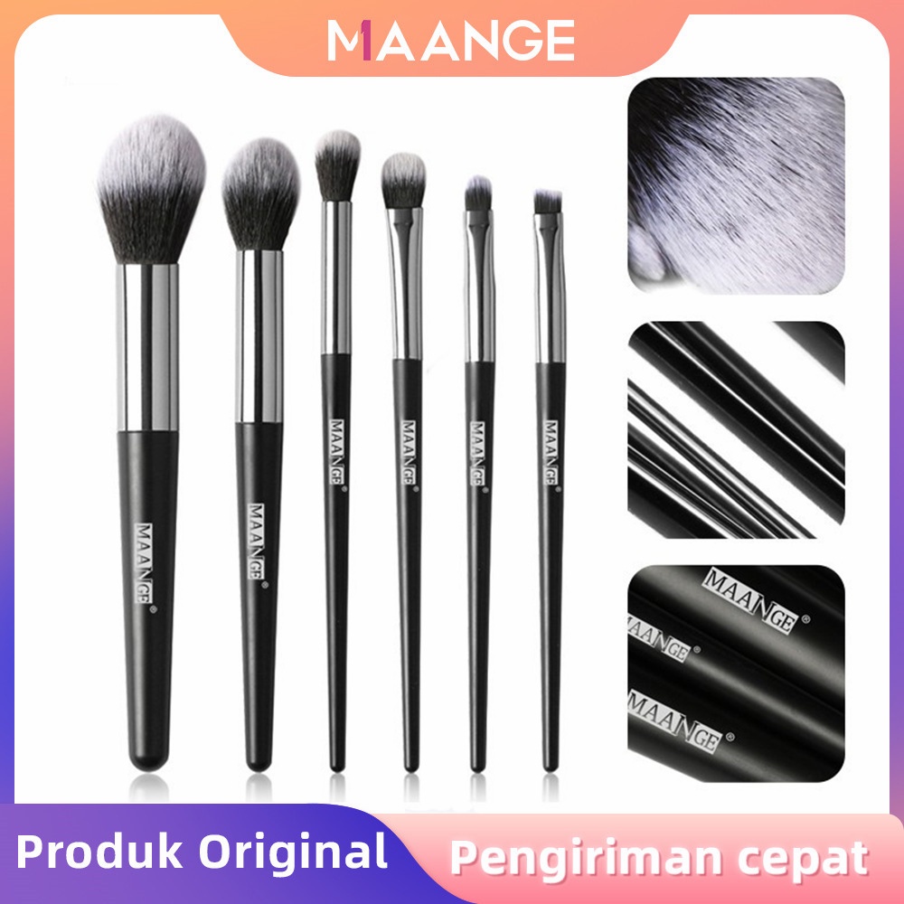 MAANGE 6 Pcs Makeup Brush Kit Blush kuas Loose Powder Brush 5728
