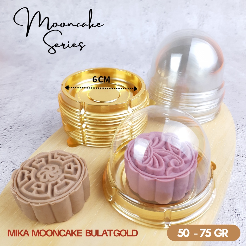 

Mika Mooncake Bulat-Gold (isi 10pcs) / Packaging Kue Bulan