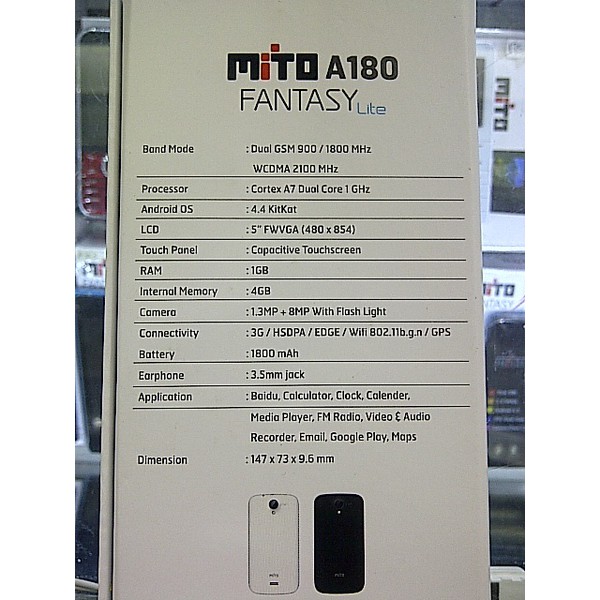 Handphone Mito A180 Fantasy Lite (GSM-GSM) support BBM