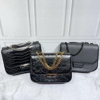 TAS WANITA CK METRO DOUBLE LINK CHAIN STRAP CROSSBODY - 752# [TRO.14Jl22ᴱ]