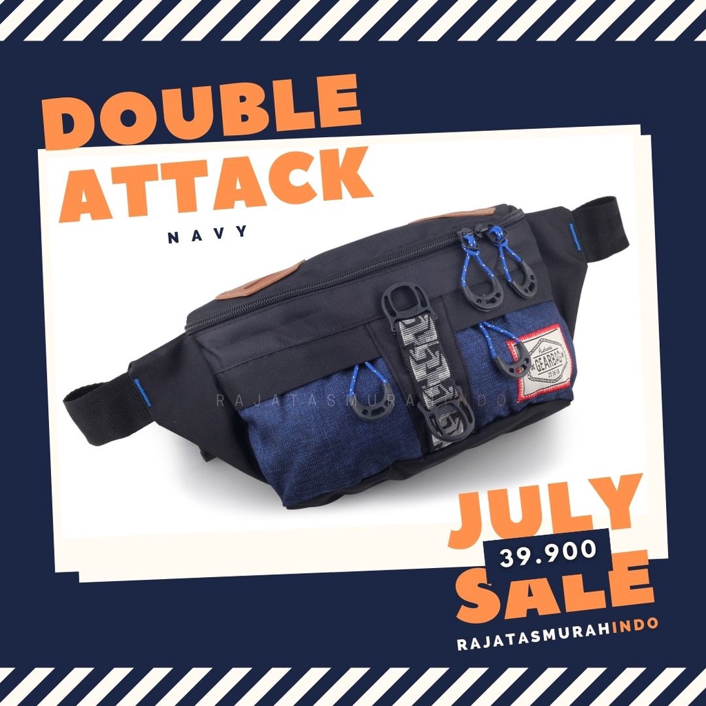 RTM - Tas Selempang Gear Bag - Authentic Double Attack Waistbag -13083