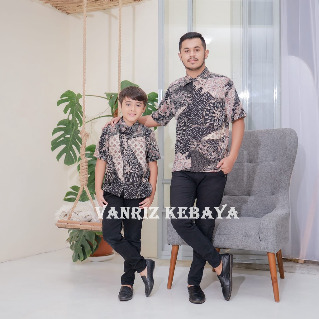 KEMEJA BATIK DEWASA COUPLE ANAK PRIA / BATIK PRIA COUPLE ANAK / BATIK ANAK COUPLE AYAH