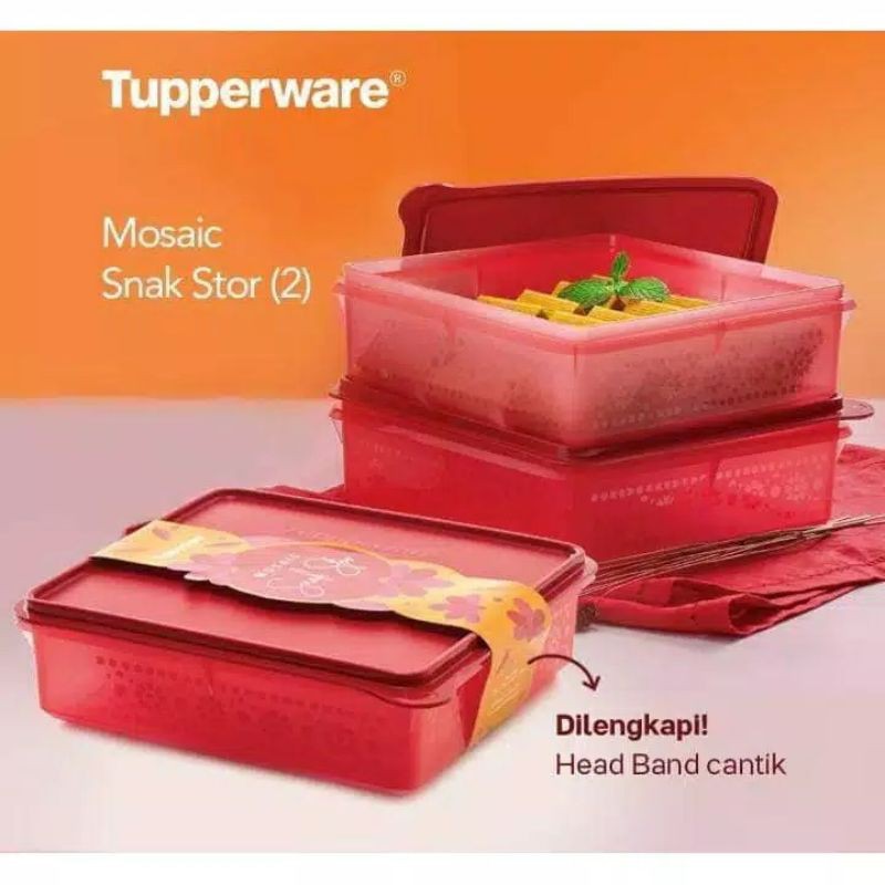 (NEW) 2pcs Snack Stor Merah (ORI by Tuppy)